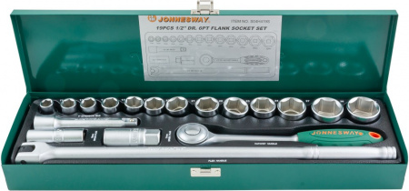 S04H419S Набор головок торцевых 1/2"DR, 11-32 мм, 19 предметов