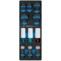 Набор ударных головок 1/2", ложемент, 11 предметов KING TONY 9-4401MPV