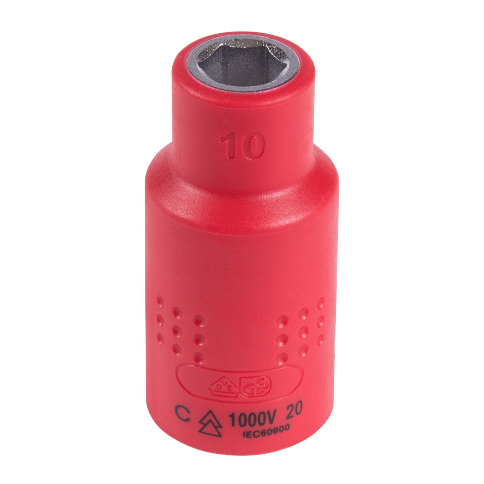 Головка торцевая диэлектрическая шестигранная 1/2", 10 мм KING TONY 4335VE10M