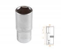 Головка торцевая глубокая шестигранная 3/8", 22 мм AFFIX AF00130022