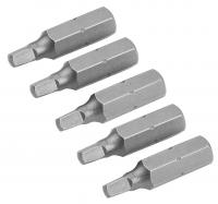 Набор вставок (бит) торцевых 1/4", Square, S2, 25 мм, 5 предметов TOLSEN TT20280