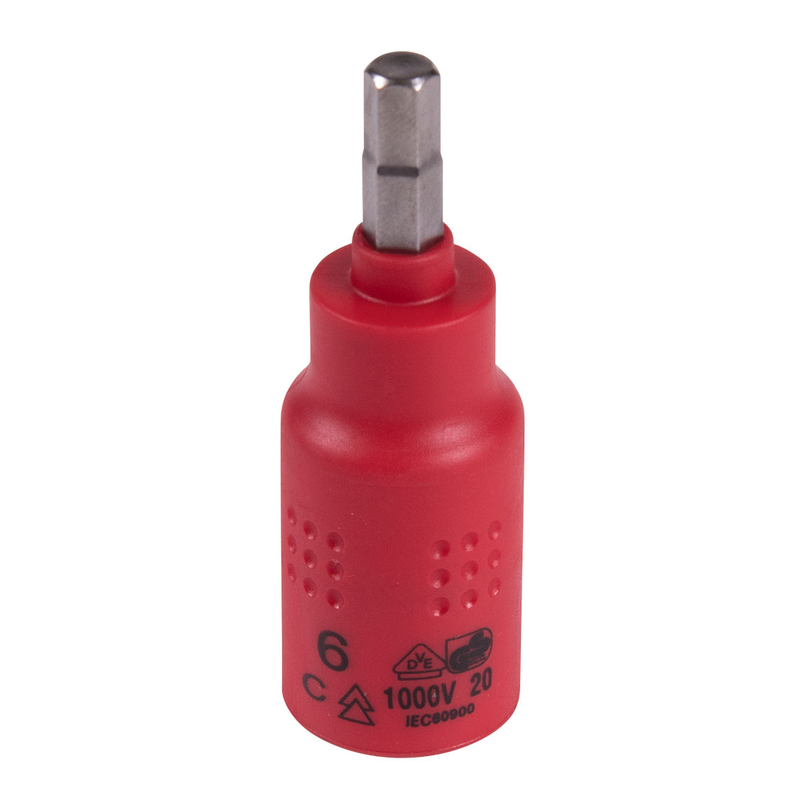 Насадка (бита) торцевая диэлектрическая 3/8", HEX, 6 мм, L = 65 мм KING TONY 3025VE06