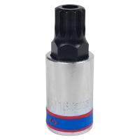 Насадка (бита) торцевая 1/2", Spline, M16, L = 66 мм, с отверстием KING TONY 402B16