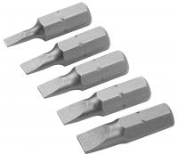 Набор вставок (бит) торцевых 1/4", Slotted, 3-6,5 мм, 25 мм, 5 предметов TOLSEN TT20285