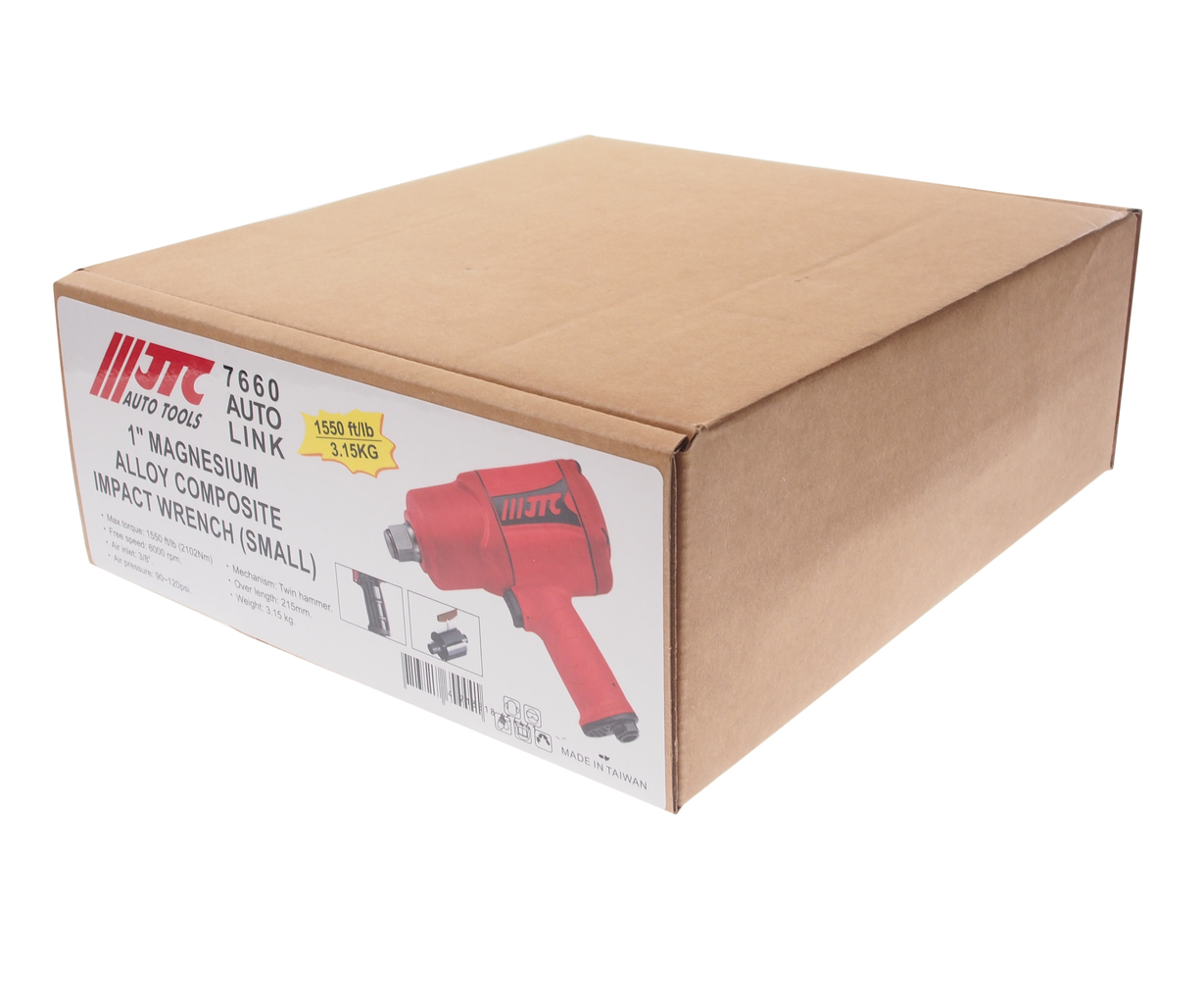 JTC Гайковерт пневматический 1'' 2102Нм 6000об/мин. 90-120PSI ударный JTC