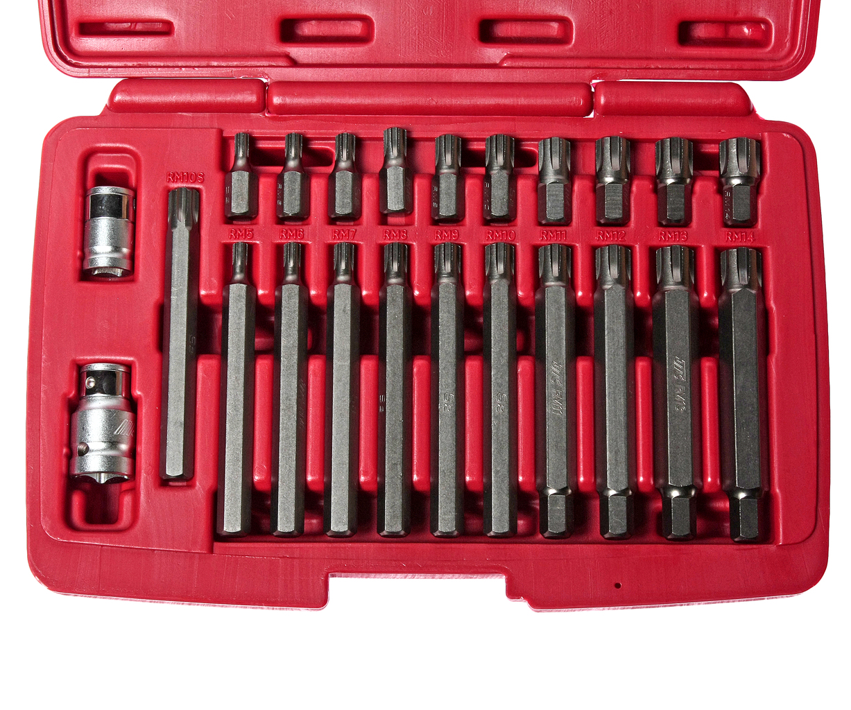 JTC Набор бит 1/2" 3/8" RIBE RM5-RM14 2 держателя 23 предмета в кейсе JTC