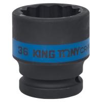 Головка торцевая ударная двенадцатигранная 3/4", 36 мм KING TONY 653036M