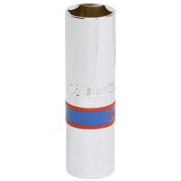 Головка свечная шестигранная 1/2", 16 мм, L = 70 мм, резиновый фиксатор KING TONY 463516R