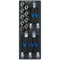 Набор насадок Hex, Torx и Spline, ложемент, 17 предметов KING TONY 9-4147PRV