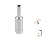 Головка торцевая глубокая шестигранная 1/4", 4,5 мм AFFIX AF00120045