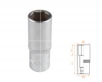 Головка торцевая глубокая шестигранная 3/8", 17 мм AFFIX AF00130017