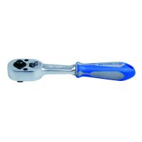 Трещотка 1/4", 134 мм, 24 зубца, флажковая с кнопкой, фиксатор KING TONY 2771-55G