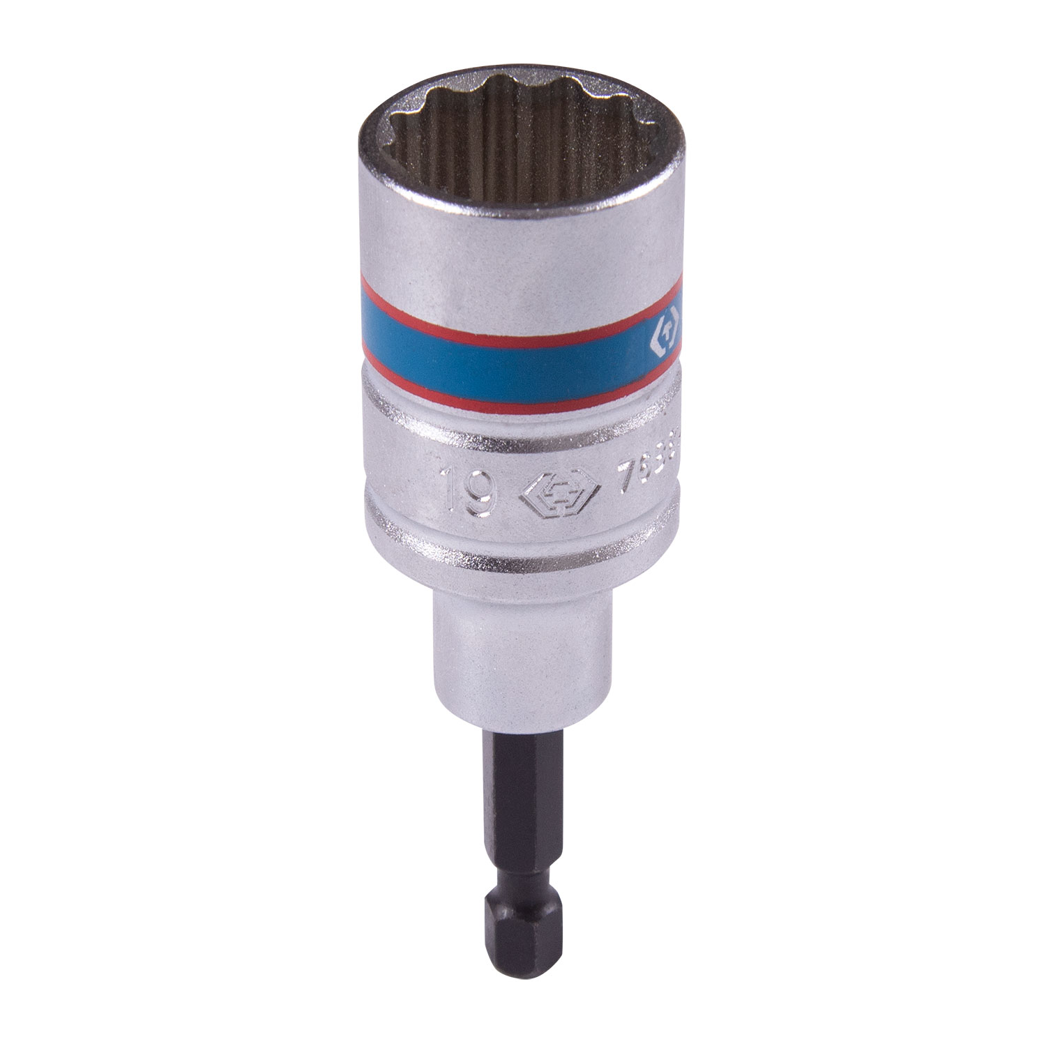 Головка для шуруповерта двенадцатигранная 1/4", 19 мм, L = 80 мм KING TONY 76B819M