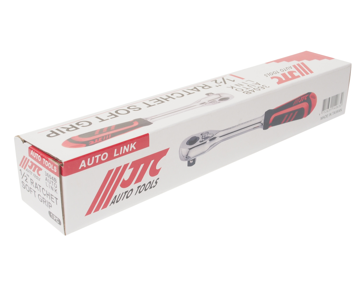 JTC Ключ трещотка 1/2" 36 зубьев 257мм с резиновой рукояткой JTC