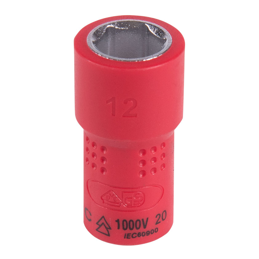 Головка торцевая диэлектрическая шестигранная 1/4", 12 мм KING TONY 2335VE12M