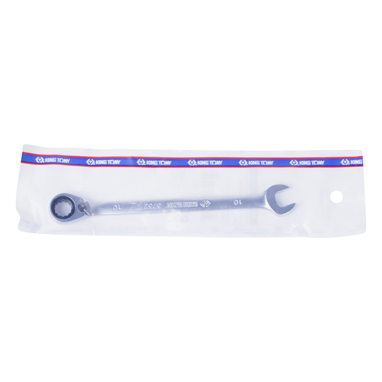 Ключ трещоточный комбинированный с флажковым переключением 10 мм KING TONY 373210M
