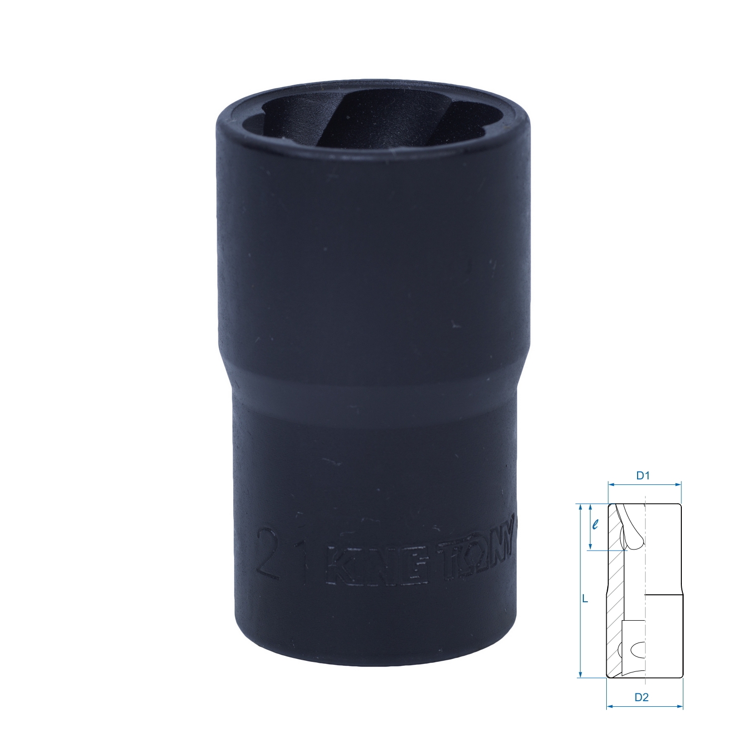 Головка для поврежденного крепежа 1/2", 21 мм KING TONY 9TD403-21M