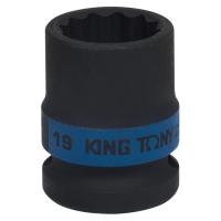 Головка торцевая ударная двенадцатигранная 1/2", 19 мм KING TONY 453019M