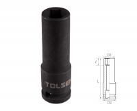 Головка торцевая ударная глубокая шестигранная 1/2", 13 мм TOLSEN TT18263