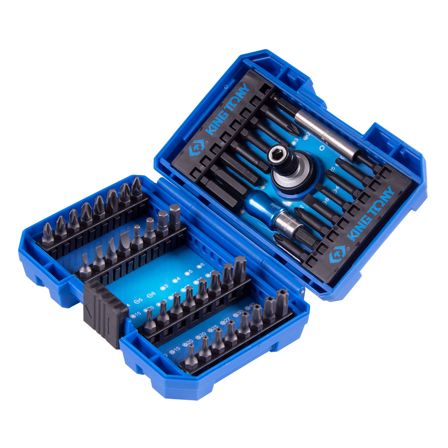 Набор вставок (бит) 1/4", PH, PZ, Hex, Torx, Slotted, 49 предметов KING TONY 1048MR