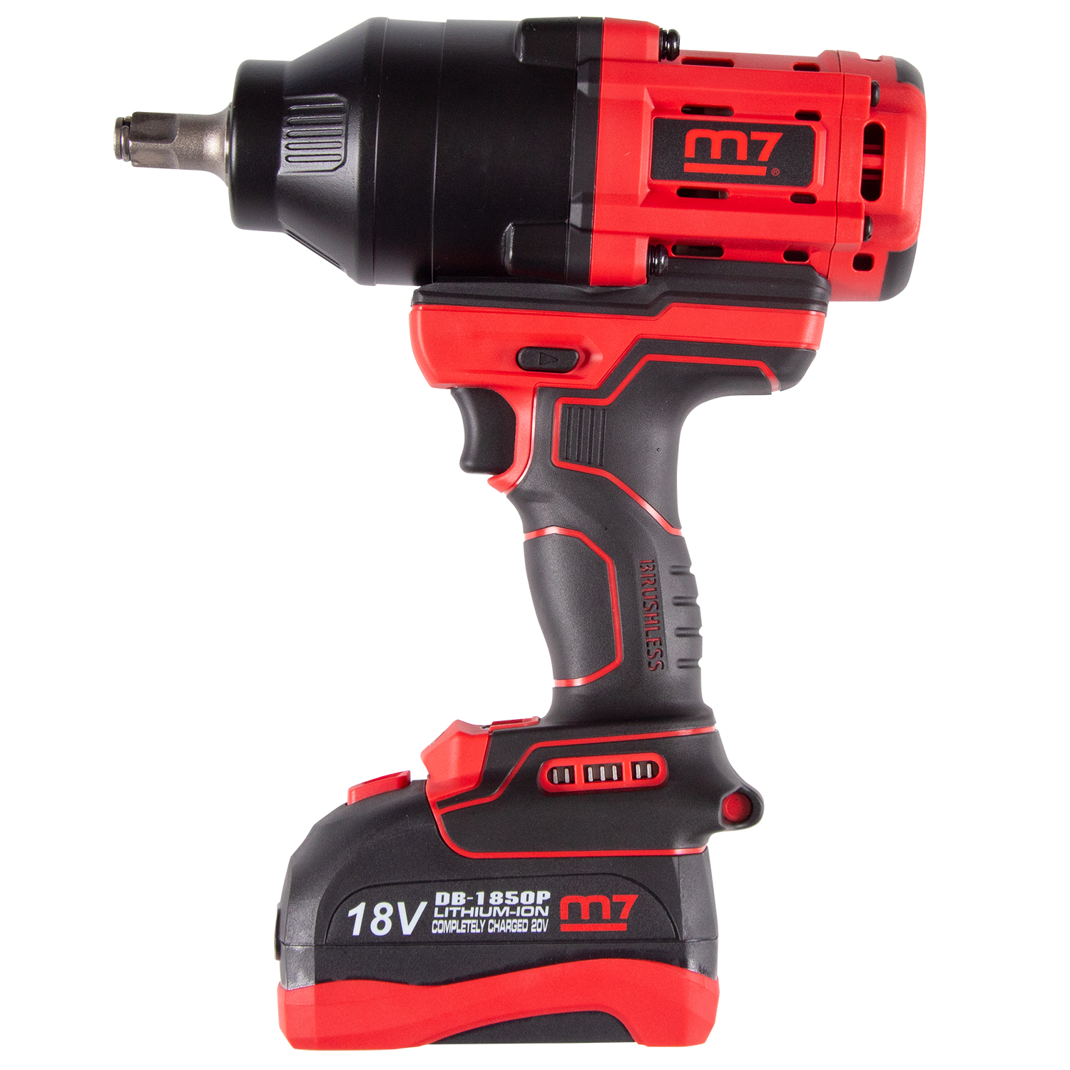 Гайковерт аккумуляторный ударный 1/2", 1700 Нм, 18 В, кейс MIGHTY SEVEN DW-402A