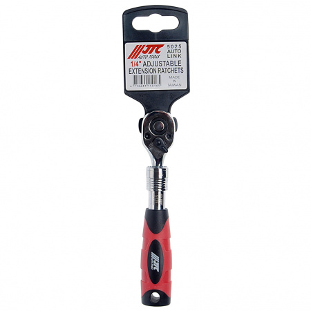 JTC Ключ трещотка 1/4" 72 зуба 150-200мм телескопический JTC