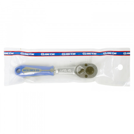 Трещотка 1/4", 134 мм, 24 зубца, флажковая, фиксатор KING TONY 2779-55G