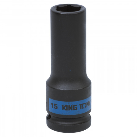 Головка торцевая ударная глубокая шестигранная 1/2", 15 мм KING TONY 443515M