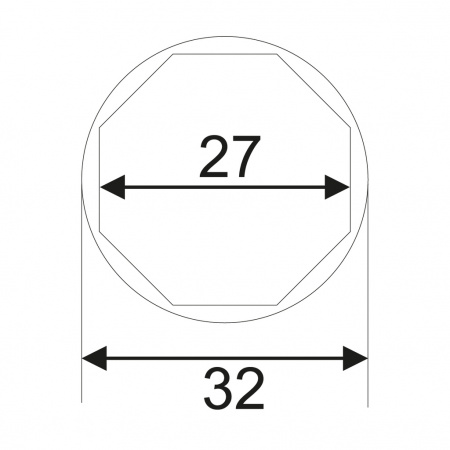JTC Головка для датчика КПП 1/2"х27мм 8-ми гранная JTC