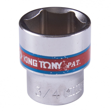 Головка торцевая стандартная шестигранная 3/8", 3/4", дюймовая KING TONY 333524S