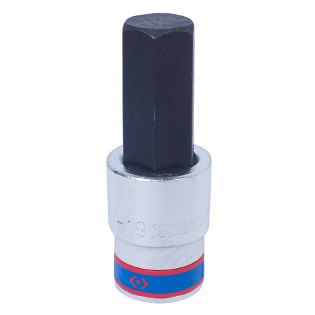 Насадка (бита) торцевая 1/2", Hex, 19 мм, L = 80 мм KING TONY 403519