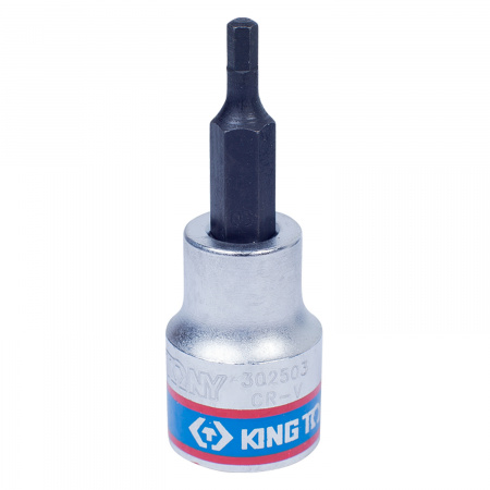 Насадка (бита) торцевая 3/8", Hex, 3 мм, L = 50 мм KING TONY 302503