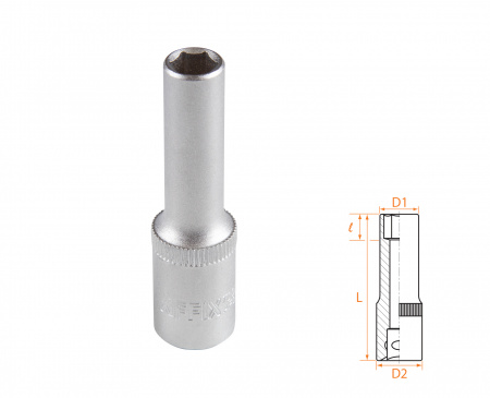 Головка торцевая глубокая шестигранная 3/8", 08 мм AFFIX AF00130008