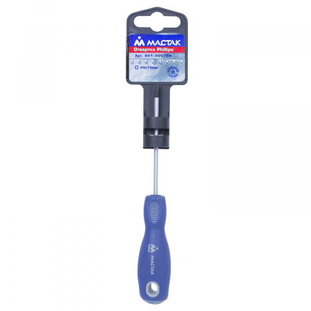 Отвертка крестовая Phillips №0, 75 мм, держатель МАСТАК 041-00075H
