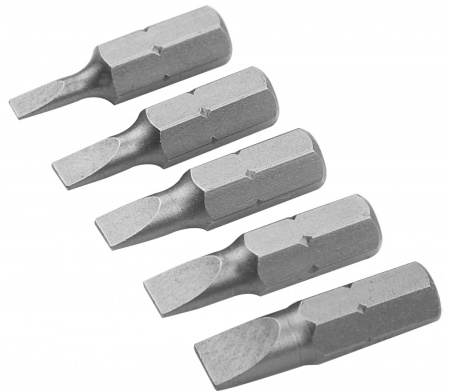 Набор вставок (бит) торцевых 1/4", Slotted, 3-6,5 мм, 25 мм, 5 предметов TOLSEN TT20285