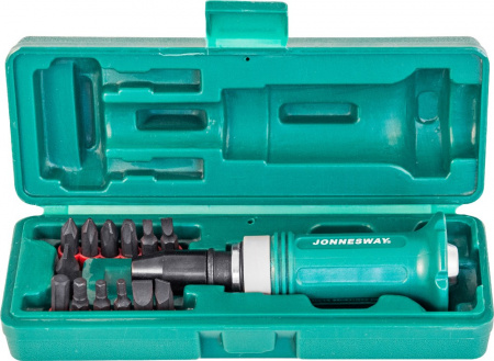 AG010138 Ударная отвертка SL 5,6,8,10,12мм PH# 1,2,3,4 Hex 4,5,6,8,  14 предметов
