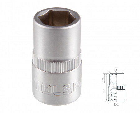 Головка торцевая стандартная шестигранная 1/2", 11 мм TOLSEN TT16511