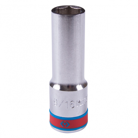 Головка торцевая глубокая шестигранная 1/2", 9/16", дюймовая KING TONY 423518S