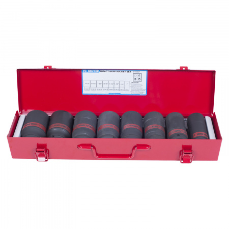 Набор ударных глубоких торцевых головок 3/4", шестигранные, 1"-1&1/2", 8 предметов KING TONY 6410SP