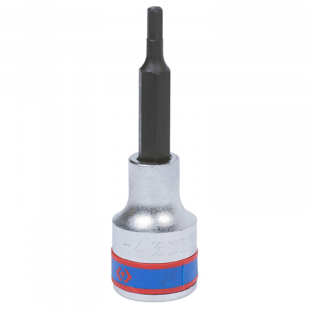 Насадка (бита) торцевая 1/2", Hex, 4 мм, L = 80 мм KING TONY 403504