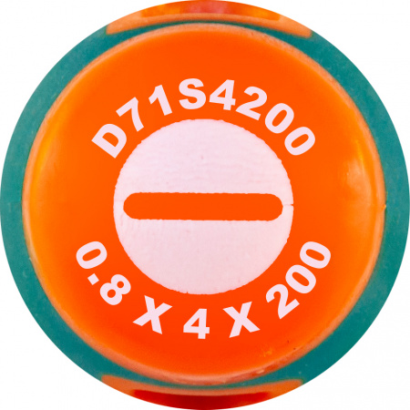 D71S4200 Отвертка стержневая шлицевая ANTI-SLIP GRIP, SL4.0х200 мм
