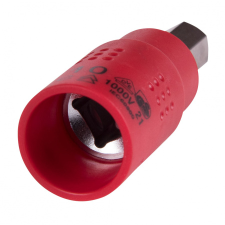 Насадка (бита) торцевая диэлектрическая 3/8", HEX, 10 мм, L = 65 мм KING TONY 3025VE10