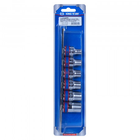 Набор торцевых головок 1/2", TORX Е-стандарт, E10-E20, 6 предметов KING TONY 4106PR