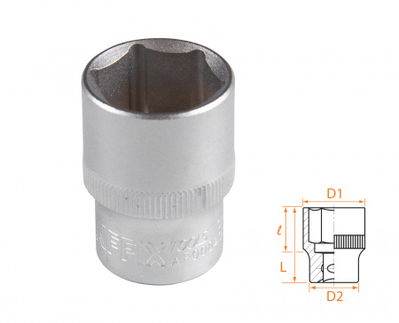 Головка торцевая стандартная шестигранная 1/2", 21 мм AFFIX AF00040021