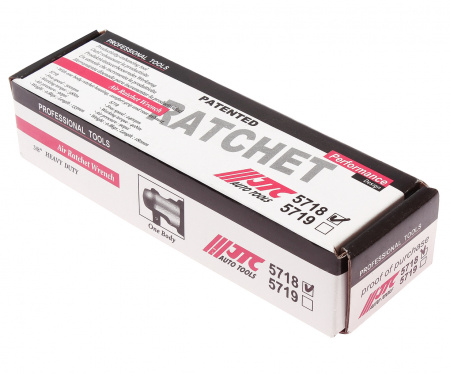 JTC Ключ трещотка пневматический 3/8" 38Нм 90PSI 300об/мин. 133мм усиленный JTC