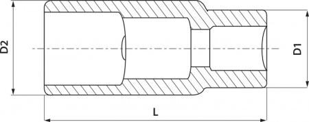 SPS1221 Головка торцевая свечная 1/2"DR, 21 мм