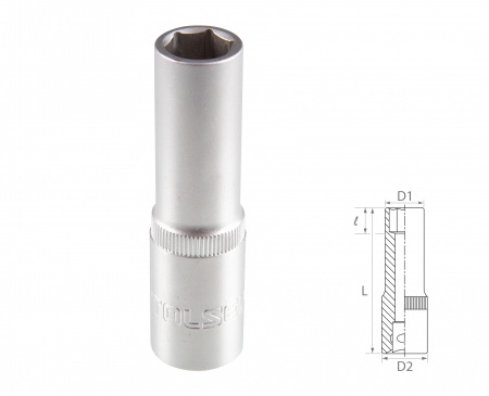 Головка торцевая глубокая шестигранная 1/2", 14 мм TOLSEN TT16564