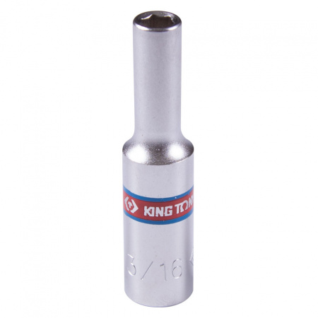 Головка торцевая глубокая шестигранная 1/4", 3/16", дюймовая KING TONY 223506S
